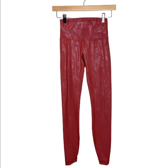 lululemon | Wunder Under High-Rise 28 Shine Acclimatize Soft Cranberry Pink Foil - Picture 2 of 7